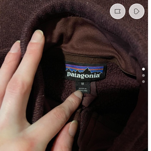 Maroon Women’s M Patagonia 1/4 zip - Picture 3 of 3